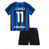 Inter Milan Joaquin Correa #11 Hjemmebanesæt Børn 2022-23 Kortærmet (+ Korte bukser)